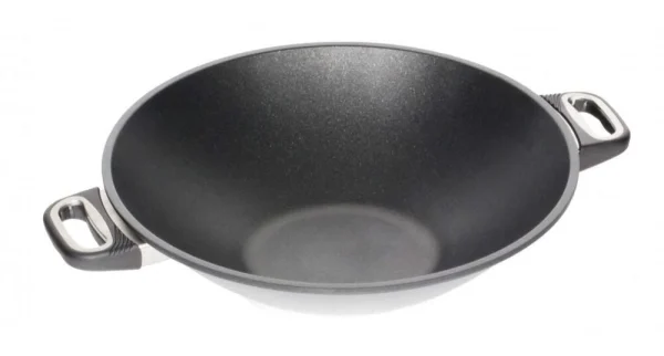 AMT Gastroguss AMT Wok Aus Aluguss, 36 Cm Mit 2 Seitengriffen 1