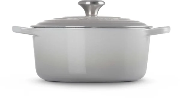 Le Creuset Bräter Signature Rund In Perlgrau 5