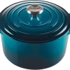 Le Creuset Hoher Bräter Signature Rund In Deep Teal 13