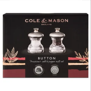 Cole & Mason Button Salz- Und Pfeffermühle Geschenkset, 6,5 Cm 12