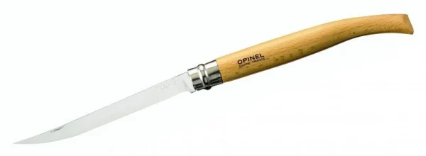 Opinel Messer Slim-Line, Größe 15, Rostfrei, Buchenholz 1