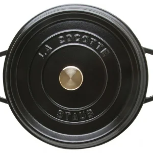 Staub Cocotte Rund Aus Gusseisen In Schwarz 19