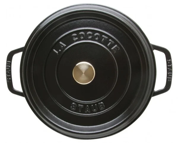 Staub Cocotte Rund Aus Gusseisen In Schwarz 6