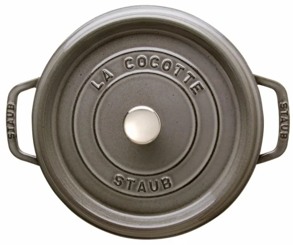 Staub Cocotte Rund Aus Gusseisen In Graphitgrau 4