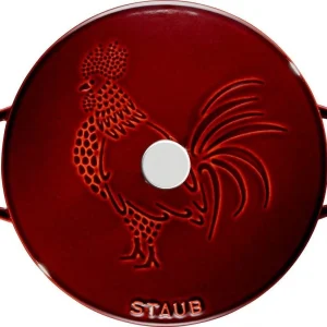 Staub Bräter La Marmite Mit Hahn-Dekor In Grenadine 12