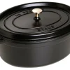 Staub Cocotte Oval Aus Gusseisen In Schwarz 5