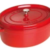 Staub Cocotte Oval Aus Gusseisen In Kirschrot 28