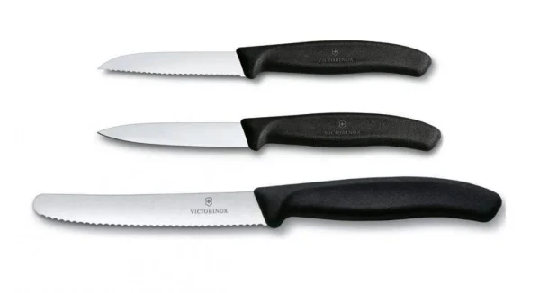 Victorinox SwissClassic Gemüsemesser-Set, Schwarz, 3-teilig 1