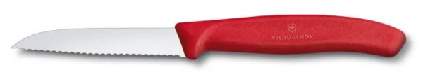 Victorinox SwissClassic Gemüsemesser Mit Wellenschliff, 8 Cm, Rot 1