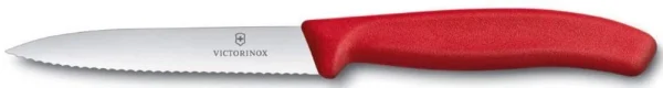 Victorinox SwissClassic Gemüsemesser Mit Wellenschliff, 10 Cm, Rot 1