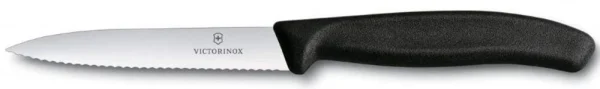 Victorinox SwissClassic Gemüsemesser Mit Wellenschliff, 10 Cm, Schwarz 1