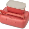 Koziol Lunch Box Candy Ready Mit Besteck-Set In Coral 22