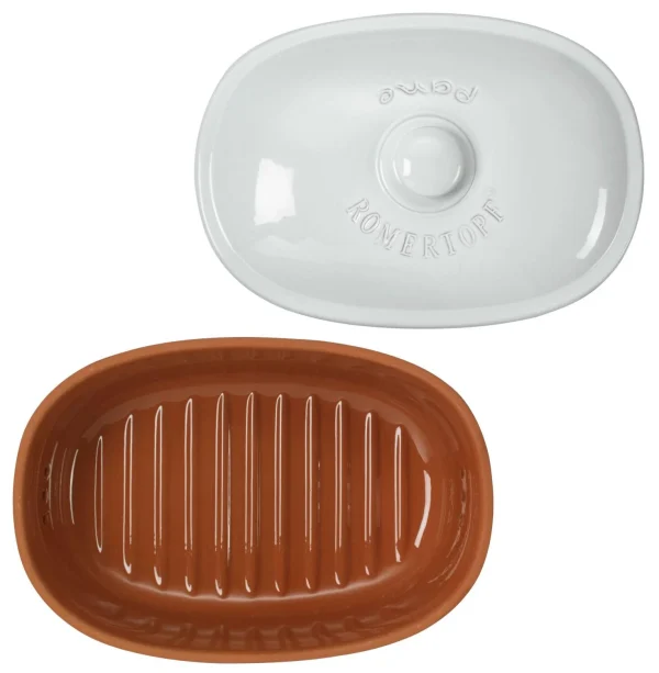 Römertopf Brot-Frische-Topf Oval Weiß, Medium 4