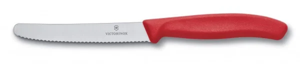 Victorinox SwissClassic Tomaten- Und Wurstmesser Mit Wellenschliff, 11 Cm, Rot 1