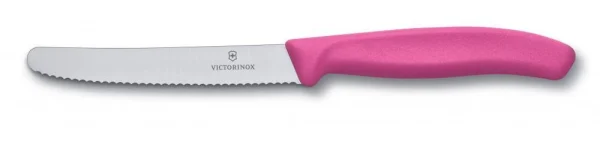 Victorinox Tomaten- Und Wurstmesser Mit Wellenschliff, 11 Cm, Pink 1