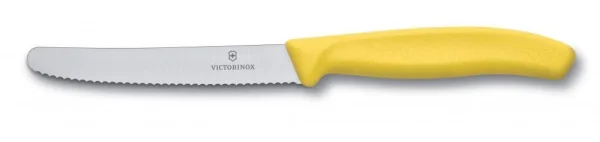 Victorinox Tomaten- Und Wurstmesser Mit Wellenschliff, 11 Cm, Gelb 1