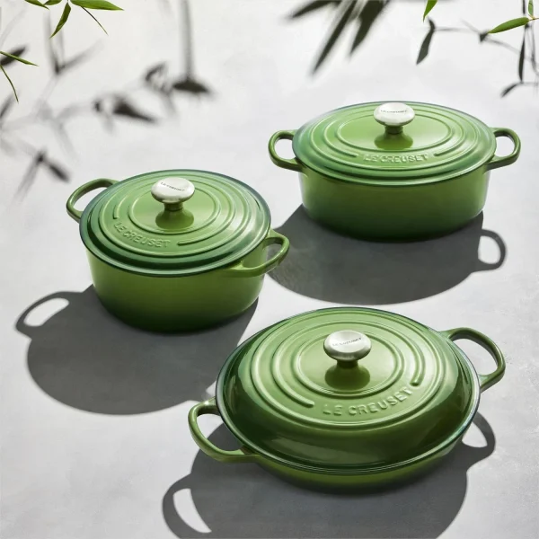 Le Creuset Bräter SIGNATURE Rund In Bamboo Green 8