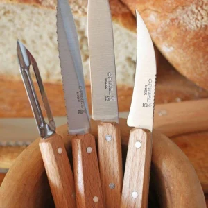 Opinel Schälmesser, Doppelte Klinge, Edelstahl, Buchenholz 9